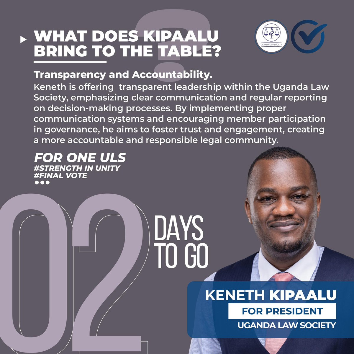 kenethkipaalu's tweet photo. My offer is on the Table!
A transparent and accountable leadership for our society. A society that values member participation and ensures everyone has a seat at the table. Vote Keneth Kipaalu. Vote for transparency & accountability.
#BringToTheTable
#Keneth4ULS
#LastLapULS https://t.co/iIn0ZYOzVH