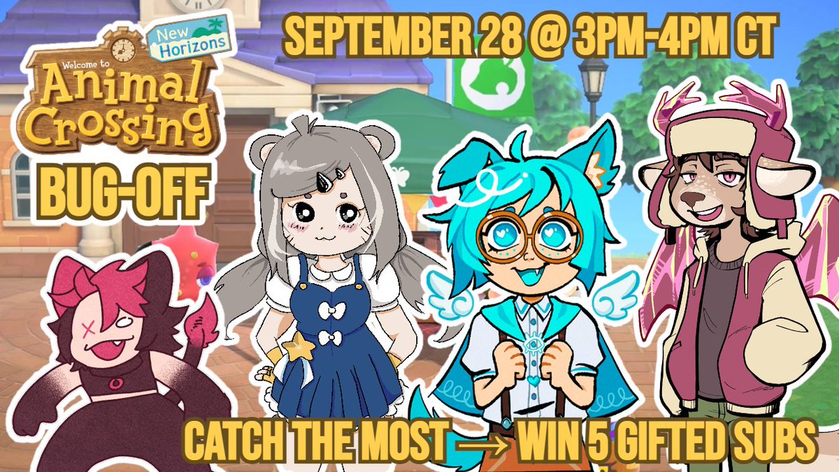 🐛🐛🐛 ACNH: BUG-OFF COLLAB 🐛🐛🐛

this time ... it's BUGS!!! i wonder it'll be more or less difficult than the fishing tourney LOL

whoever catches the most will receive 5 gifted subs! ✨