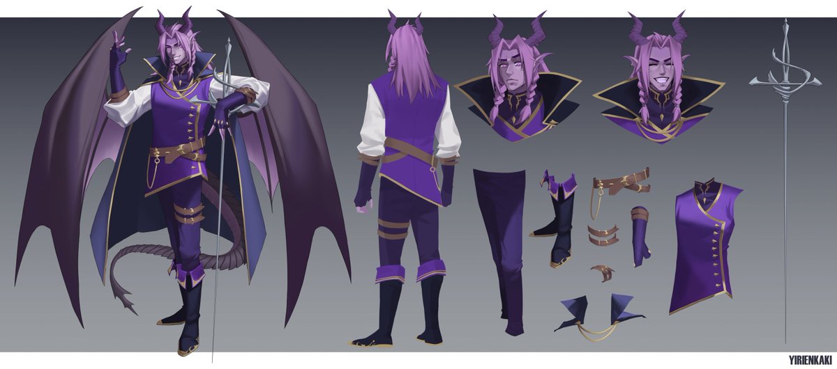 yirienkaki's tweet photo. Character sheet commission done on reddit. 

| late post |

#charaterdesign #commissionart  #charctersheet #digitalart  #commissionopen https://t.co/WzXjrVV30W