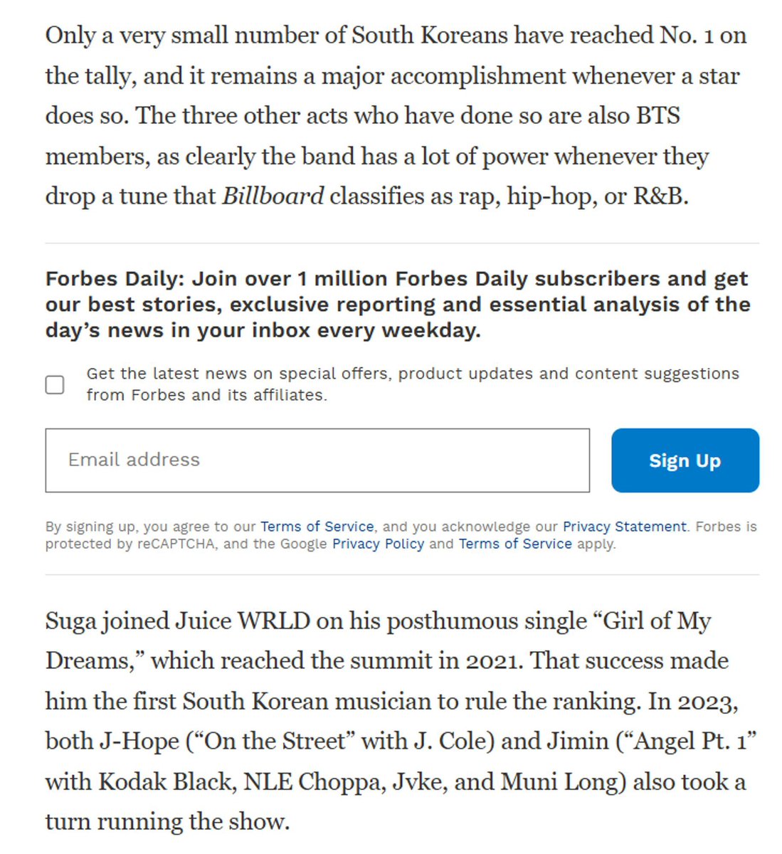 KNJsSource's tweet photo. [📰 FORBES ] RM Makes History With His New No. 1 Single:

"RM is now the first South Korean musician to top the R&B/Hip-Hop Digital Song Sales chart more than once. He also appears to be the first artist from the Asian country to appear anywhere on the list with several tracks."

#RM #방탄소년단RM #김남준 #BTSRM