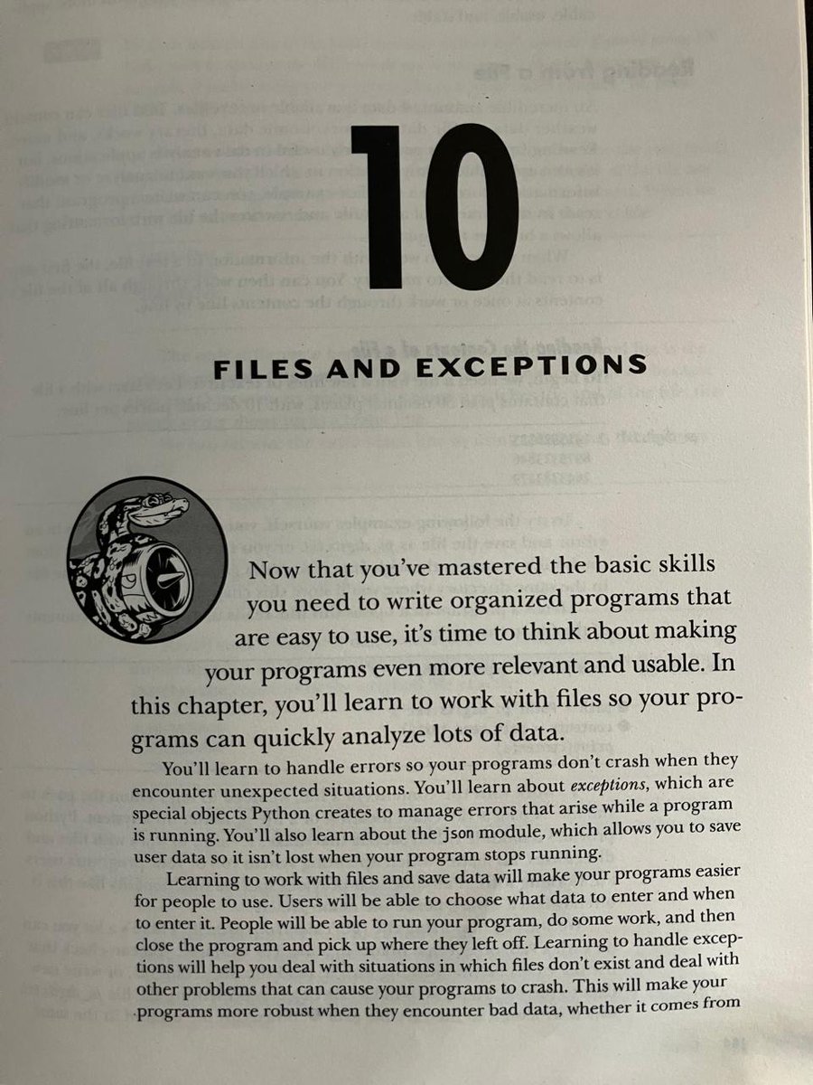 pyjamasaur's tweet image. print(&quot;start chapter 10&quot;)

#Python #pythoncrashcourse