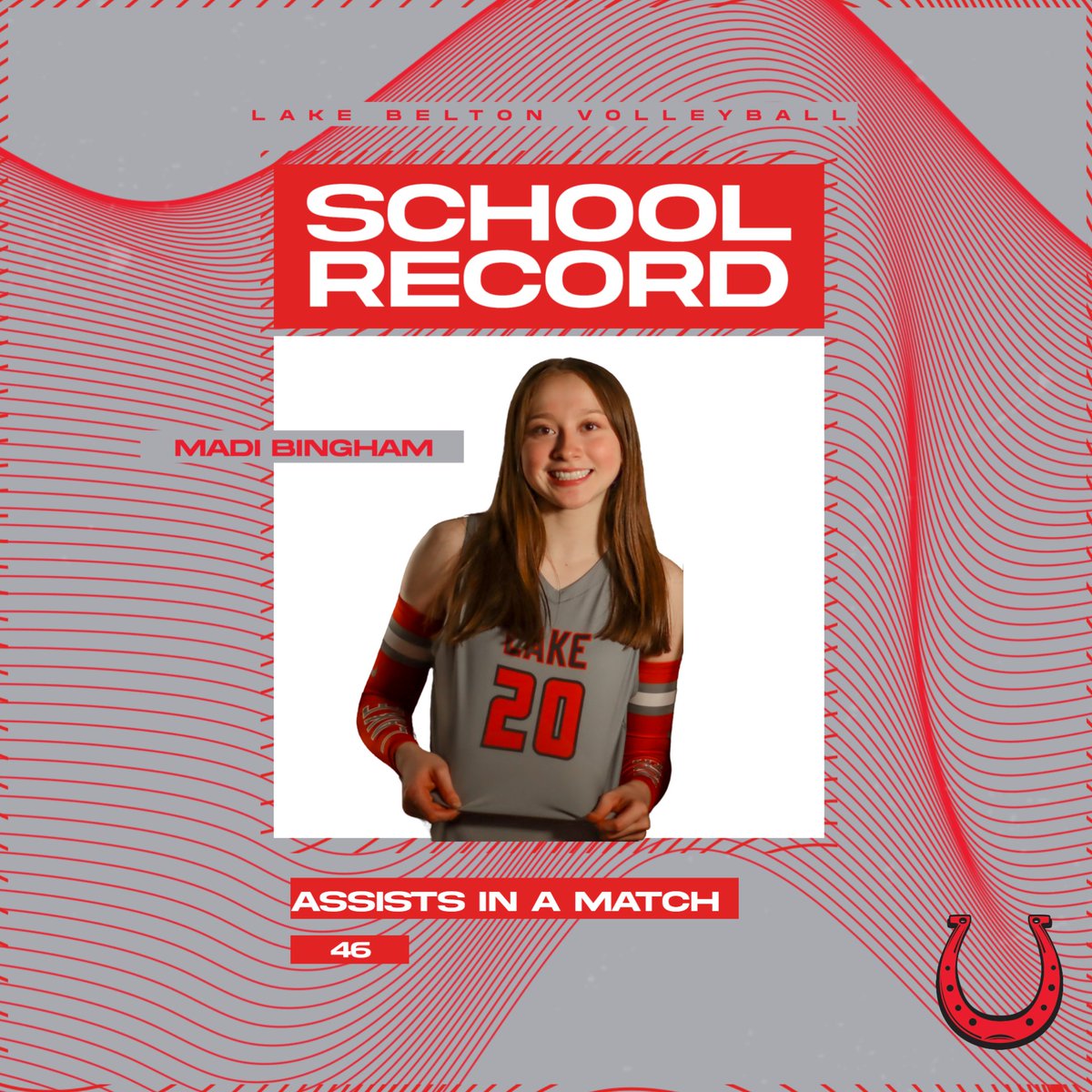 ‼️ SCHOOL RECORD ALERT ‼️ 
Junior Setter Madi Bingham shatters her own record for assists in a game with 46 against Lorena tonight! Way to go Madi!!!