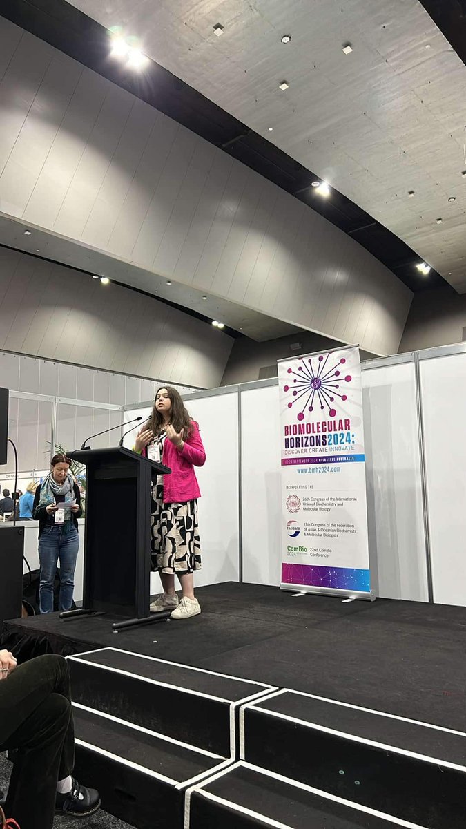 Yay! Go <a href="/LucyFitschen/">Lucy Fitschen</a> Great lightning talk <a href="/bmh2024Melb/">Biomolecular Horizons 2024</a>