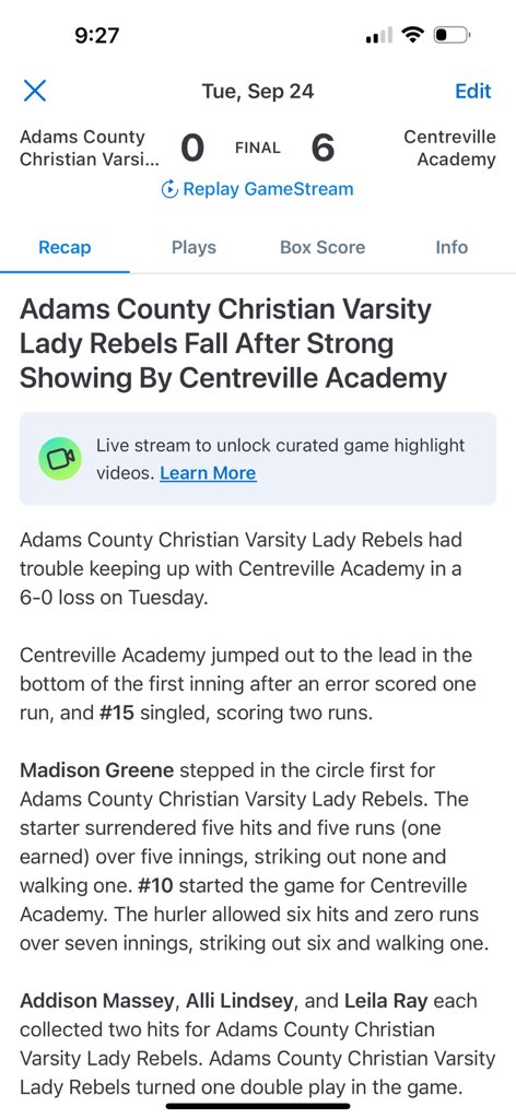 The Lady Rebels drop their last regular season game tonight.  Next up: South State in Brookhaven on Saturday.