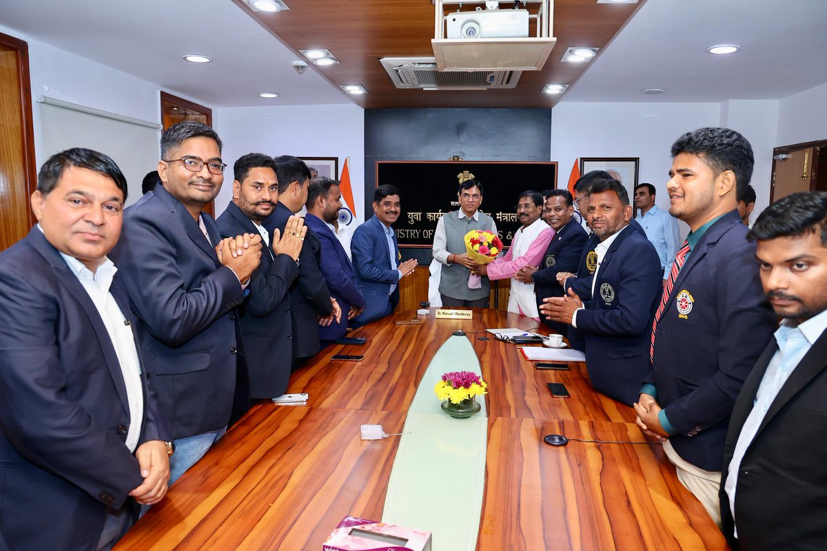 mp_jagannath's tweet image. Meet with Sh. Mansukh Mandaviya Honorable Minister of Sports &amp;amp; Youth Affairs with Member of National Youth Awardees Federation of India at New Delhi for Welfare of Youth &amp;amp; Policy