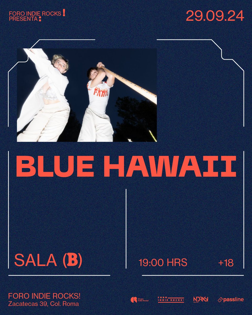DepositoSonoro's tweet photo. 🎟️Te regalamos un pase doble para ver a BLUE HAWAII
(@trubluhawaii), este 29 de septiembre en
@ForoIndierocks

RT y envíanos correo a: depositosonoro1@gmail.com y te decimos cómo ganar el tuyo. https://t.co/DrvKAo8Yk9
