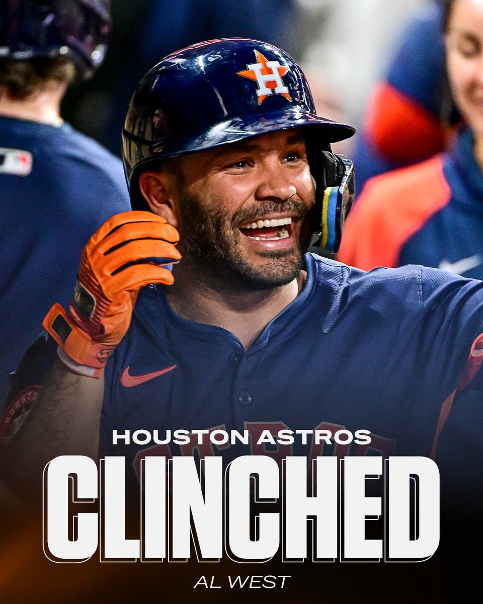 AL WEST CHAMPS 😤 

The Houston Astros clinch the division‼️