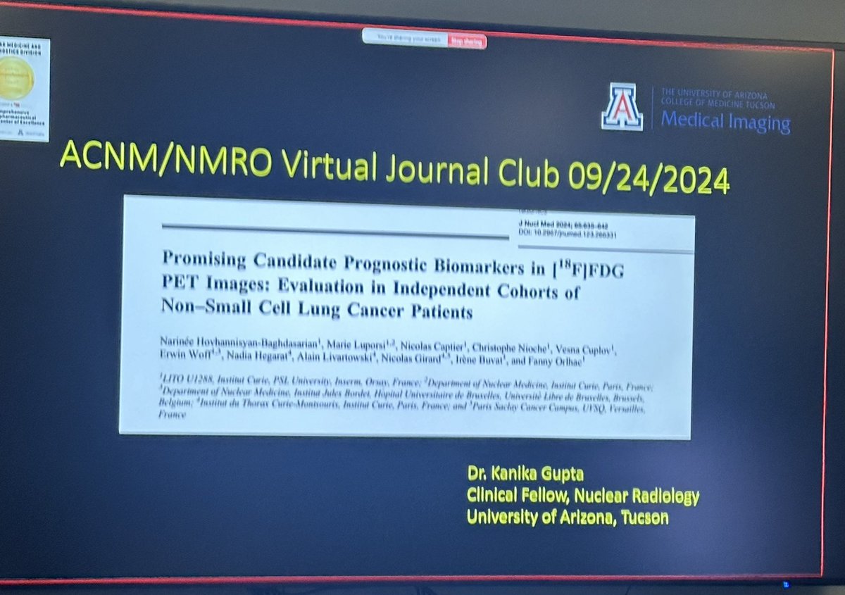 Bital Savir-Baruch MD, FACNM (@bitalsavirbmd) on Twitter photo Honored to mentor our <a href="/UAZMedImaging/">U of Arizona Radiology and Imaging Sciences</a> Nuclear Radiology fellows as part of the American College of Nuclear Medicine’s Resident Organization JC. Our Journal Club session was a great success thanks to their hard work and dedication! Honored to mentor our <a href="/UAZMedImaging/">U of Arizona Radiology and Imaging Sciences</a> Nuclear Radiology fellows as part of the American College of Nuclear Medicine’s Resident Organization JC. Our Journal Club session was a great success thanks to their hard work and dedication!
