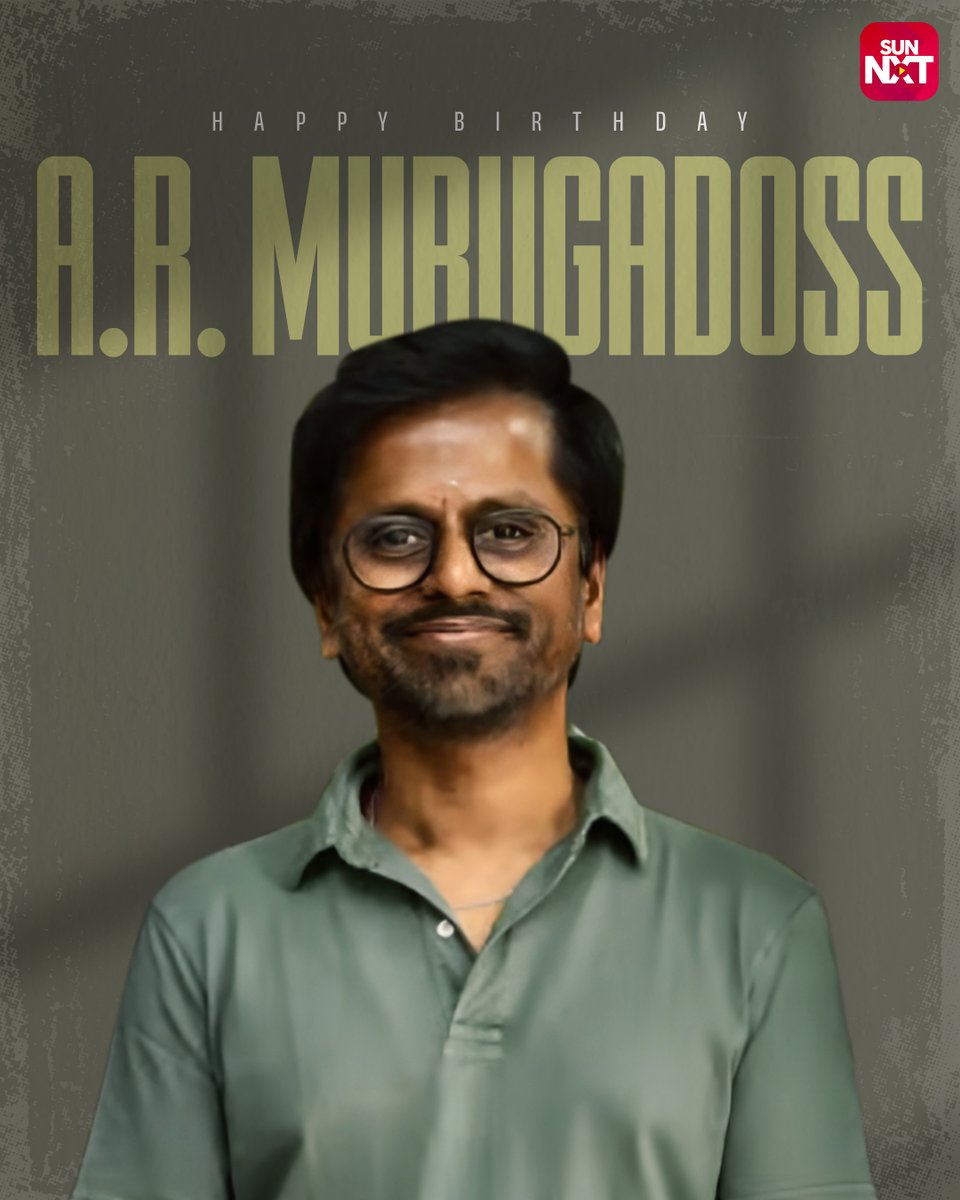 sunnxt's tweet photo. Wishing the Iconic Director @ARMurugadoss a very happy birthday! 

#HappyBirthdayARMurugadoss #HBDARMurugadoss https://t.co/ss24peHyZG