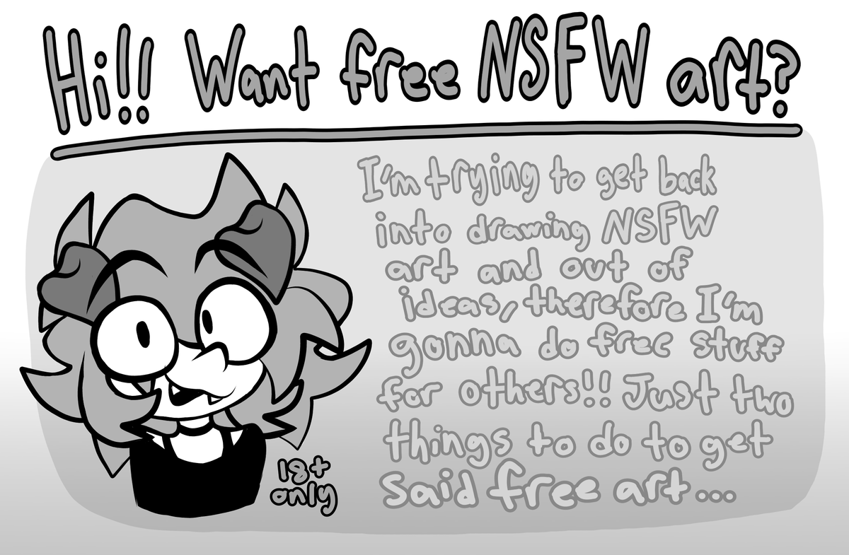 _KeNSFW_'s tweet photo. ive returned and guess what. FREE NSFW ART CUZ I NEED A REASON TO GET BACK INTO IT HAHAHA!! (AND IN TIME FOR 100 FOLLOWERS TOO WOO!!)

make sure to read through. but just like + retweet + follow (must be followed) and comment OC refs

#nsfw #nsfwacc #nsfwtwt #nsfwart #nsfwartist https://t.co/tCGZCt5AxS