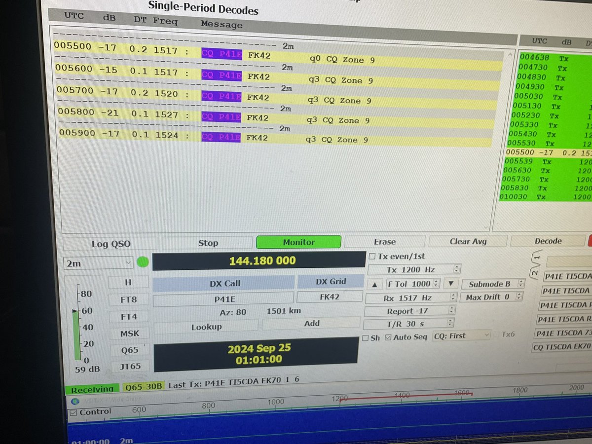 ti2cda's tweet photo. Tropo in 144Mhz TI to P4, we couldn’t complete, but will try again tomorrow.
#p41e #ti5cda https://t.co/du0nEMg5Lt