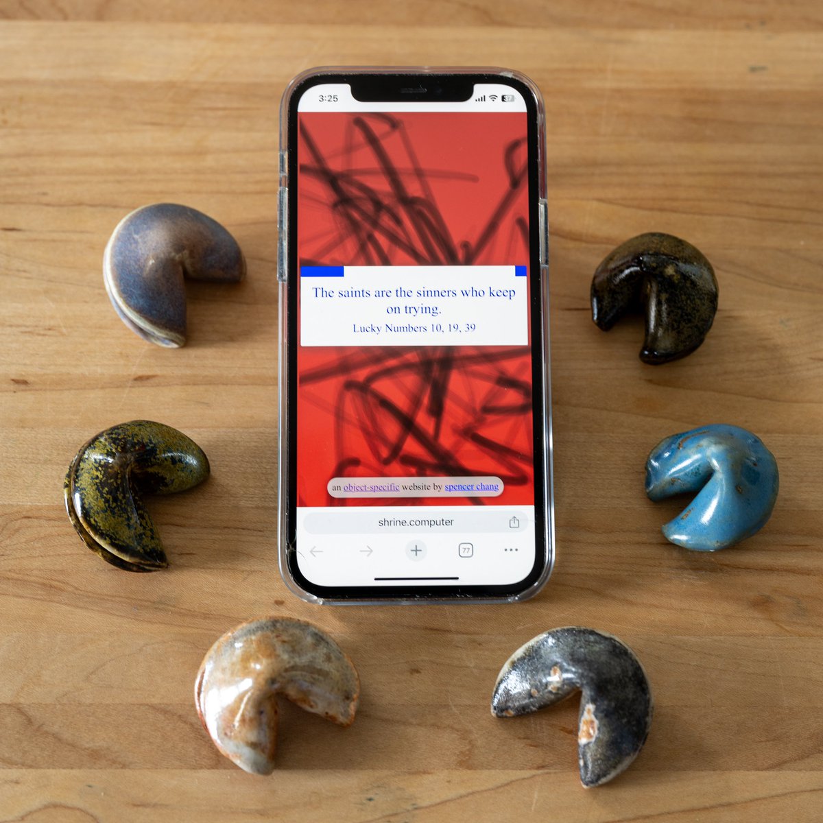 my computing-infused ceramics shop opens tomorrow around noon PST, will post then with the store link

a limited first batch of fortune webstones will be available

hope i get to pack your order 🧡