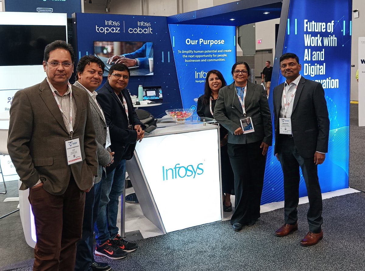 InfosysEvents's tweet photo. Join us at Booth #5500 at the HR Tech Conference! Discover how Infosys is shaping the future of work. Our experts and leaders look forward to connecting with you on cutting-edge solutions and exploring new HR trends. #InfyAtHRTech #HRTechConf https://t.co/qPJTZ870YN