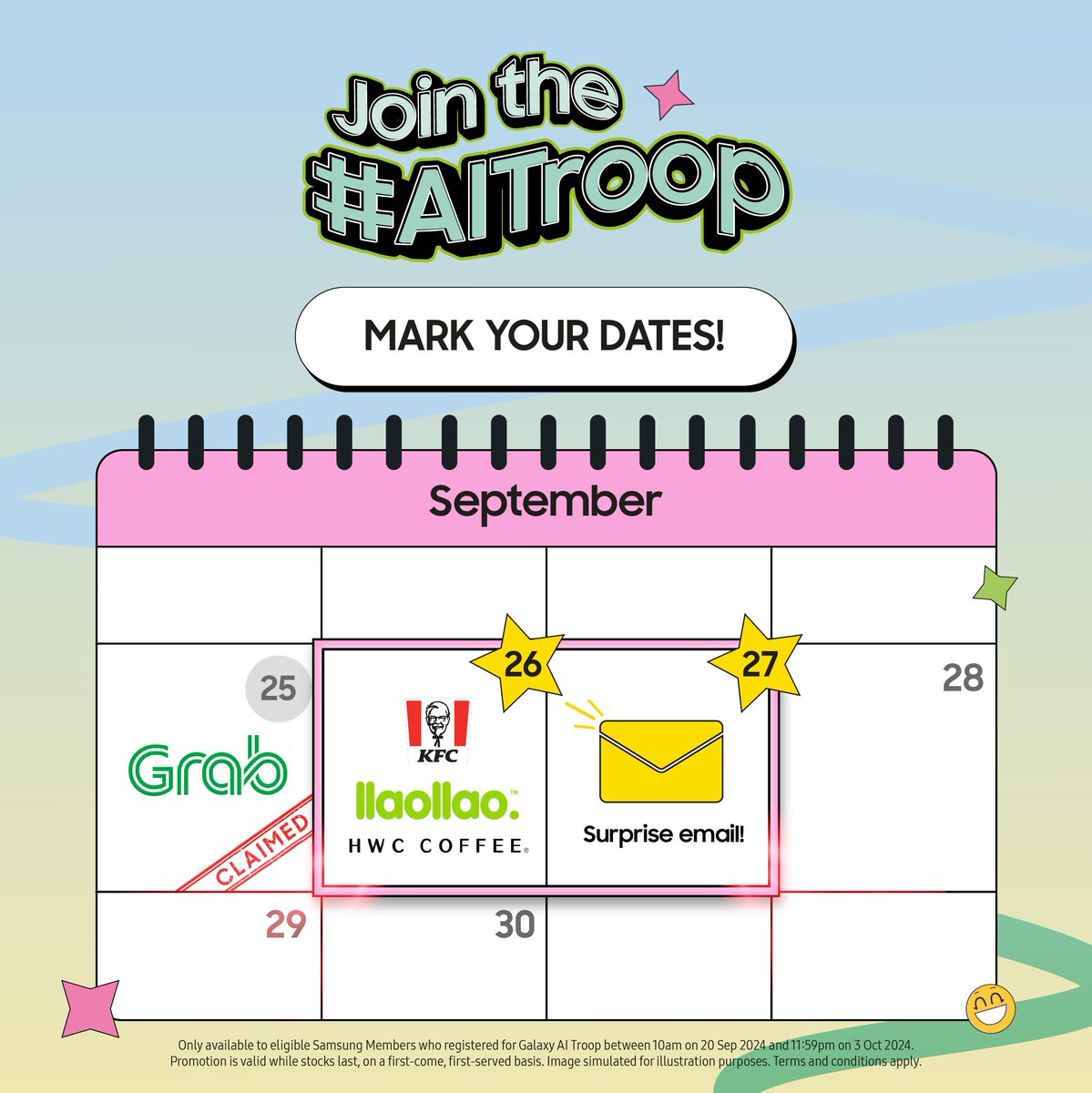 Dah redeem rewards? Jangan tunggu lagi, rewards special menanti korang on 26 Sept! 😎 #AITroop <a href="/SamsungMalaysia/">Samsung Malaysia</a>