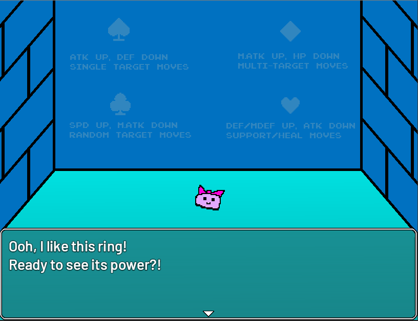 projects1x's tweet photo. Instead of getting your ring for free at the start of a cave run, you now have to fight a new character for it! Their name is Little Blorb, and they know how to use the ring's abilities against you https://t.co/F5ur84KKun