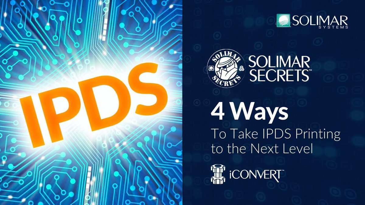 SolimarSystems's tweet image. 🔓 Unlock legacy documents with iCONVERT™! 📜
Break down AFP/IPDS silos
Convert to open formats like PDF
Enable re-engineering, white paper factory &amp;amp; finishing automation
Unleash your documents' true potential!
#iCONVERT #PrintWorkflows 
buff.ly/4c5gBf7