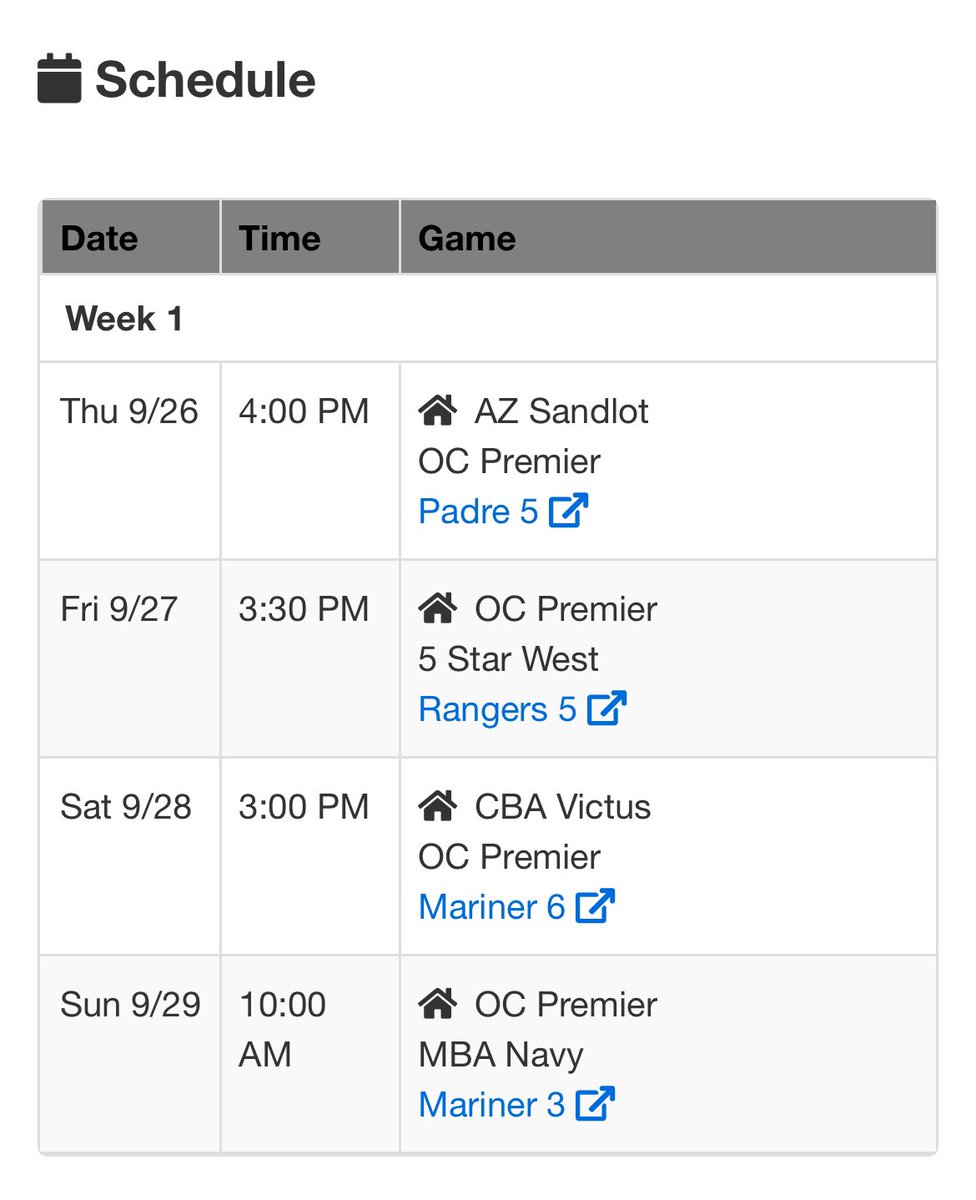 TannerKessler's tweet image. Senior Fall Classic Schedule for this weekend with OC Premier