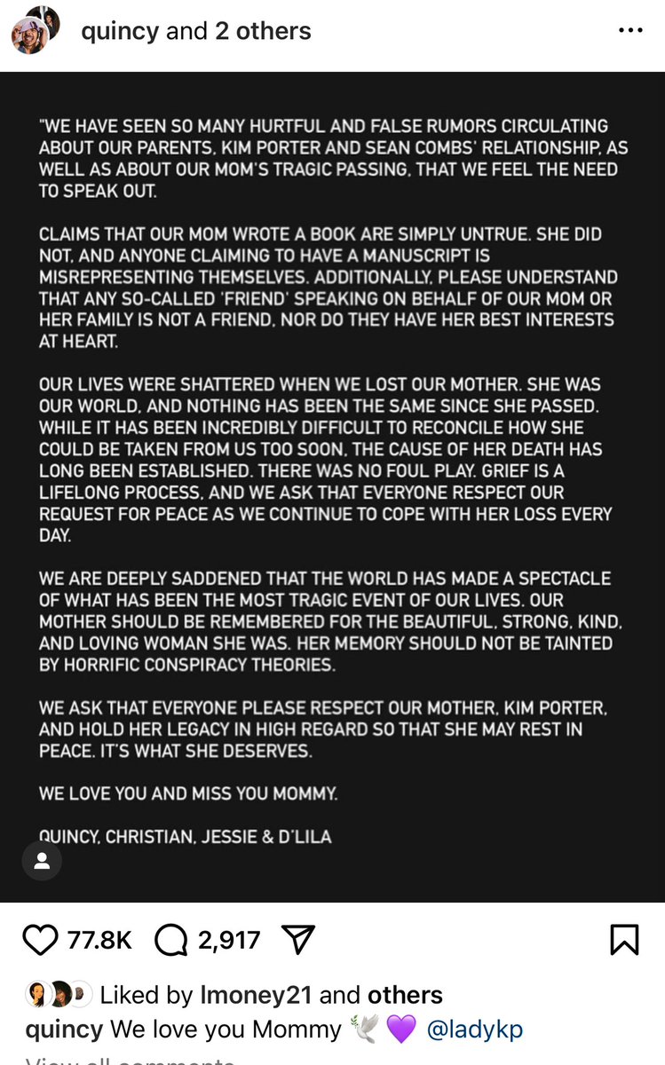naima's tweet photo. NOW will y'all chill? (You won't... you're gonna say they're brainwashed or something.)

At this point, you can't both hold on to conspiracies AND claim to care about Kim's legacy or the kids https://t.co/q5NKfNBwxR