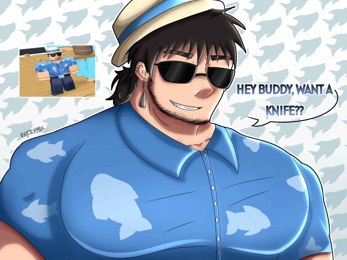 Zeukeji's tweet photo. Murder Mystery 2 Summer NPC✨🌈
#Bara #Baraartwork #Msucle #mm2 #roblox https://t.co/Ur6nFDmIZG