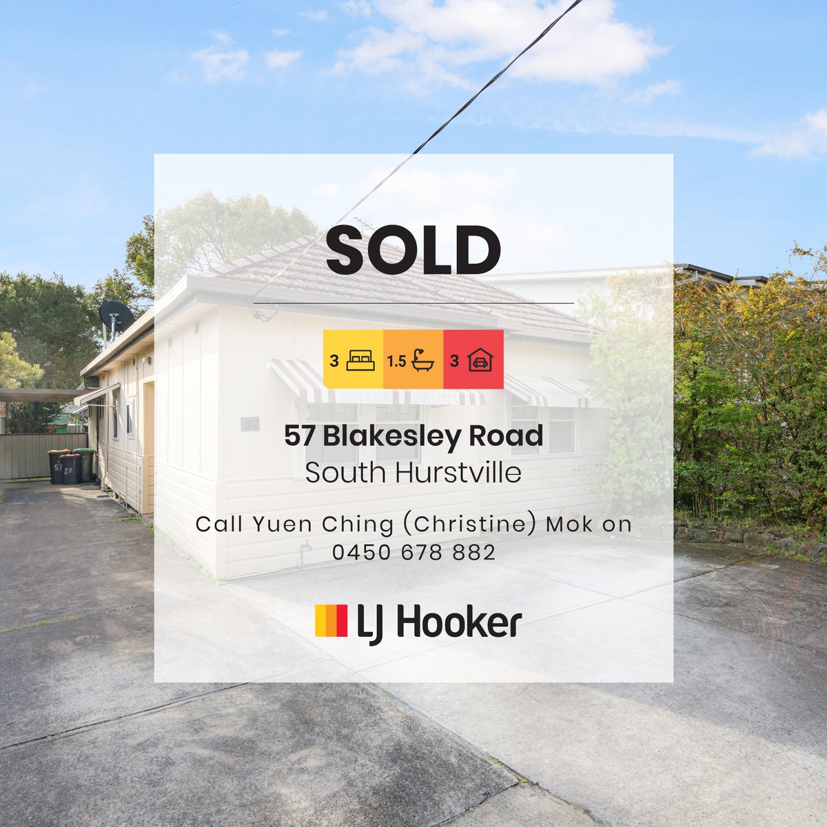 SOLD - 3 bedroom home in blue ribbon location in South Hurstville
Call Yuen Ching (Christine) Mok on 0450 678 882
LJ Hooker Hurstville

#LJHooker #LJHookerHurstville#BeBetterDoBetter #Hurstville #LouieJovcevski  #GengisKokden #LingfengZhou #TravisJovcevski #dold #southhurstville