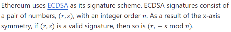 MageIntern's tweet photo. 4/ By exploiting a signature malleability attack, it becomes feasible to generate a second valid signature based on a given signature.🕵️‍♂️ https://t.co/jvXA6QSDam