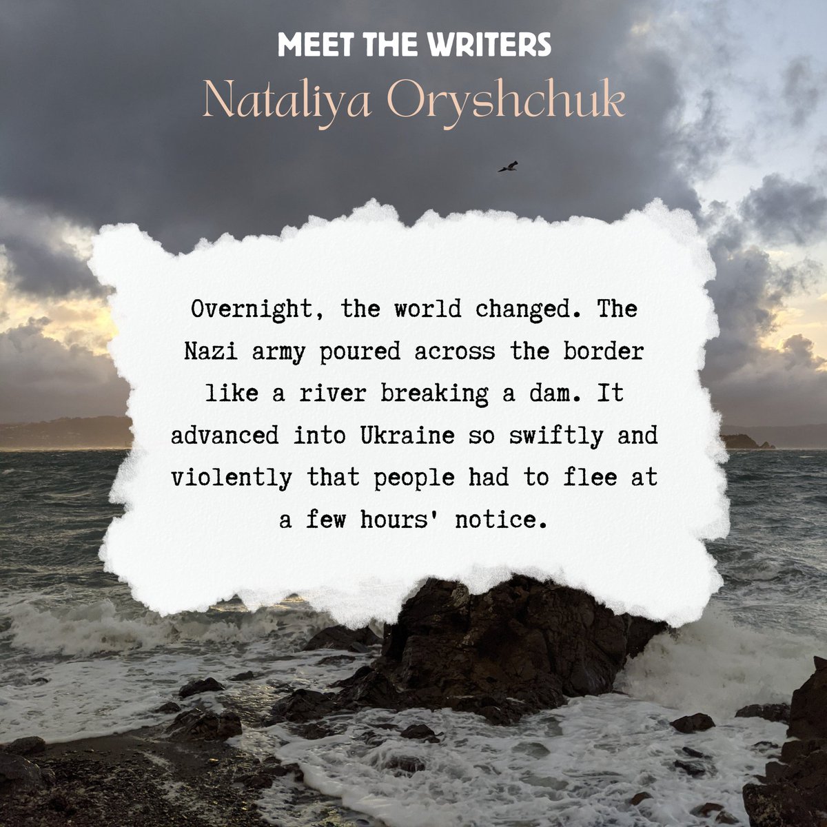 HeadlandJournal's tweet image. Meet Nataliya Oryshcuk, one of the authors from Headland Issue 22 releasing next month!

This quote is from Nataliya's creative non-fiction 'Bella Hanan, Hannah.'

📸: photo courtesy of Sophie Gwynn-Robson
🖼: portrait supplied by Nataliya Oryshcuk