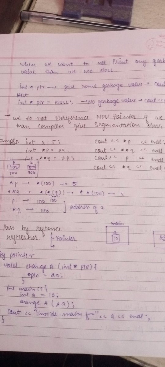 priyanshu246745's tweet image. #coding #DSAinCpp
Day 15th of my coding journey today's lecture is amazing and little heavy but I am completed from DSA series by @ShradhaKhapra_ mam topic covered in this lecture is memory address, pointers, dereferencing and many more thanks to mam to provide quality content.