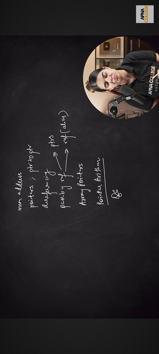 priyanshu246745's tweet image. #coding #DSAinCpp
Day 15th of my coding journey today's lecture is amazing and little heavy but I am completed from DSA series by @ShradhaKhapra_ mam topic covered in this lecture is memory address, pointers, dereferencing and many more thanks to mam to provide quality content.