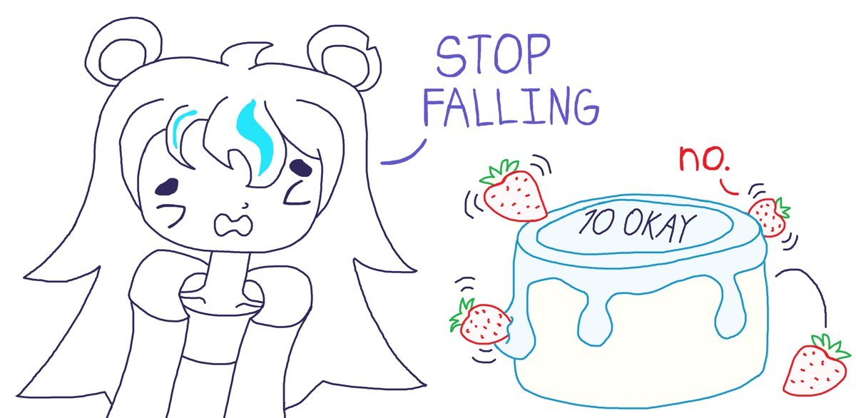 The cake strawberry slipping incident #urukart