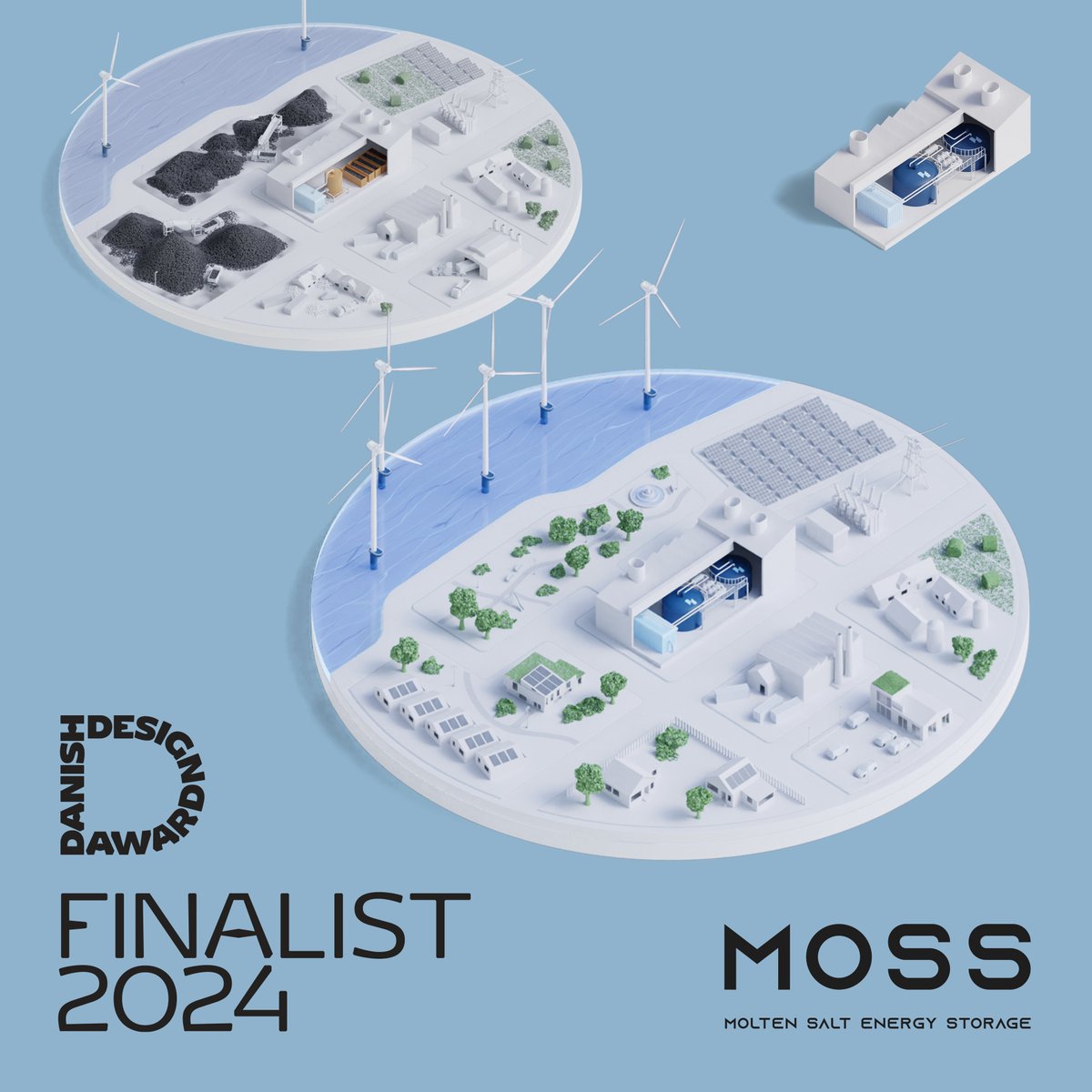DDA x KXT 🏆
Happy and proud that 'MOSS - Molten Salt Energy Storage' is 1 of 25 finalists for the Danish Design Award 2024. Thank you 🙏 We will share more when we know more 🤗

You can explore our case on MOSS at kirt-thomsen.com/moss