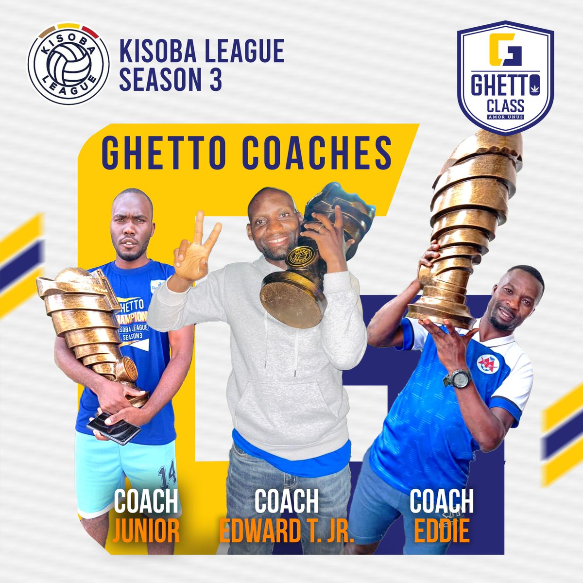 GhettoClass π (@ghettoclass_05) on Twitter photo Massive thanks to our incredible coaching staff, led by <a href="/ETwesigye/">Edward Jr. Twesigye</a> aka Edward Jnr, for their hard work and dedication! π
Your guidance ,tactics and strategy were key in Ghetto FC lifting the Kisoba League trophy! π
We couldnβt have done it without you. Massive thanks to our incredible coaching staff, led by <a href="/ETwesigye/">Edward Jr. Twesigye</a> aka Edward Jnr, for their hard work and dedication! π
Your guidance ,tactics and strategy were key in Ghetto FC lifting the Kisoba League trophy! π
We couldnβt have done it without you.