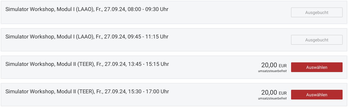 Tilman Schneider (@tschneidermd) on Twitter photo Weniger als 48 Std. bis zum ersten #AGIKSimulatorWorkshop auf den <a href="/DGK_org/">Deutsche Gesellschaft für Kardiologie</a> #Herztagen. Es sind nur noch wenige Plätze verfügbar für die TEER-Sessions. Anmelden und dabei sein bei der ersten Ausgabe dieses #innovativen Formats.
Anmeldung: t.ly/C7kVx
#Sim1Do1Teach1 Weniger als 48 Std. bis zum ersten #AGIKSimulatorWorkshop auf den <a href="/DGK_org/">Deutsche Gesellschaft für Kardiologie</a> #Herztagen. Es sind nur noch wenige Plätze verfügbar für die TEER-Sessions. Anmelden und dabei sein bei der ersten Ausgabe dieses #innovativen Formats.
Anmeldung: t.ly/C7kVx
#Sim1Do1Teach1