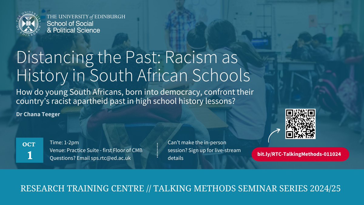 Chana Teeger @cteeger.bsky.social (@cteeger) on Twitter photo 📚 Looking forward to discussing my book, DISTANCING THE PAST, at the Talking Methods seminar in Edinburgh next week. Please join in person if you're around or online if you aren't ✨ <a href="/RTC_Edinburgh/">Research Training Centre - University of Edinburgh</a> <a href="/LSEMethodology/">LSE Methodology</a> <a href="/LSEInequalities/">LSE Inequalities</a> 📚 Looking forward to discussing my book, DISTANCING THE PAST, at the Talking Methods seminar in Edinburgh next week. Please join in person if you're around or online if you aren't ✨ <a href="/RTC_Edinburgh/">Research Training Centre - University of Edinburgh</a> <a href="/LSEMethodology/">LSE Methodology</a> <a href="/LSEInequalities/">LSE Inequalities</a>