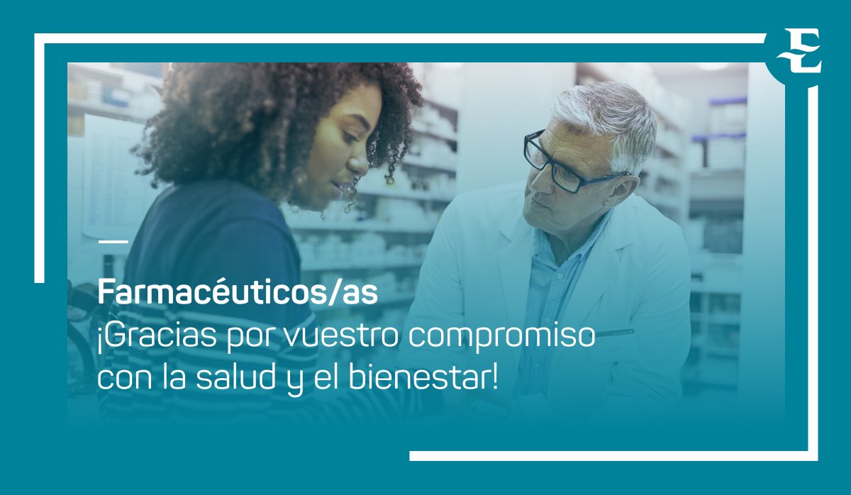 Feliz #DíaMundialDelFarmacéutico! Gracias a los/las farmacéuticos/as por vuestro compromiso con la salud y el bienestar de todos 

¡Sois imprescindibles!

#ESTEVEPharma #HéroesDeLaSalud