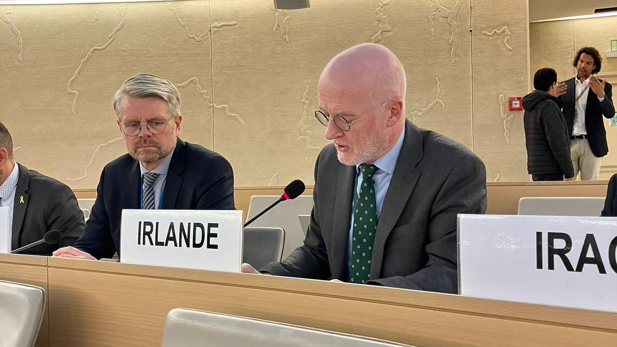 IrelandUNGeneva's tweet photo. The #Item4 general debate provides an opportunity to highlight specific #HumanRights situations of concern.
🇮🇪 reiterated our concern for the human rights situations in Ukraine, oPt, Afghanistan, Sudan, China, Hong Kong, Tibet and Xinjiang.
#HRC57 https://t.co/gNsFJynxjx