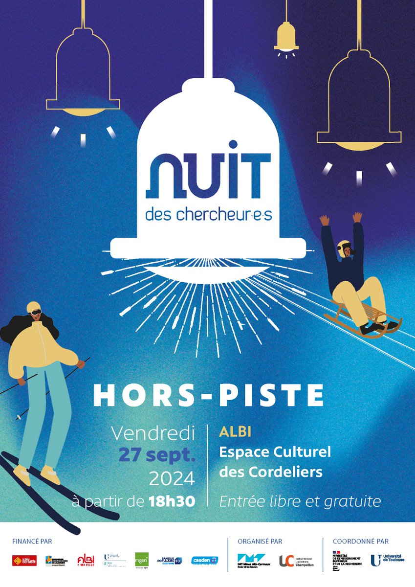 Préparez-vous : la Nuit des chercheur·es revient ce vendredi à Albi !! #NuitChercheurs

Les activités seront nombreuses et gratuites, découvrez le programme : echosciences-sud.fr/communautes/ex…

Et la semaine prochaine, le rendez-vous sera à Toulouse et lancera la #FDS2024 en Occitanie !