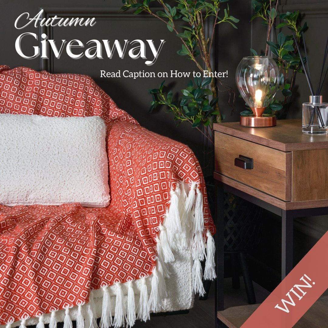 BHS_UK's tweet photo. 🍂COMPETITION TIME🍂

Win the Carmella Touch Table Lamp AND the Manhattan Throw!

How to Enter:
Like and share this post
Follow this account
Comment and tag one friend

Ends: 8th October 2024
Announcement: 9th October 2024
UK Entrants Only.

#bhs #bhslighting #winitwednesday https://t.co/SSNRXDTAD5