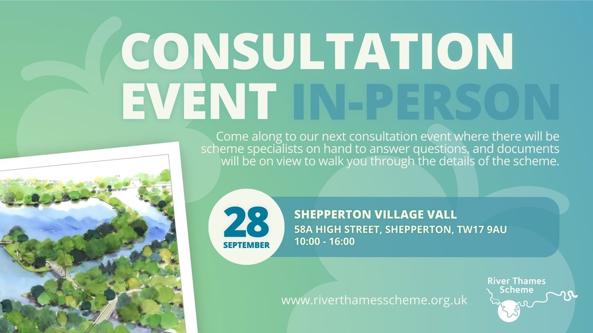 Our third and final in-person supplementary consultation event on Ferris Meadow Lake takes place on Saturday 28 September at Shepperton Village Hall TW17 9AU.

For more information on supplementary consultation see our website orlo.uk/6gS6W