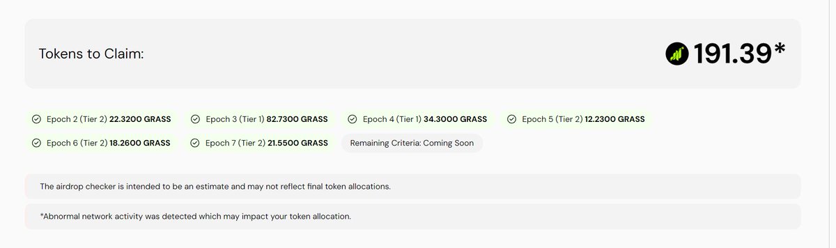 ollafinance's tweet photo. @grassfdn Foundation’s witch hunt is just nonsense, totally one-size-fits-all. I’ve got 120 sers spread out in different locations running Grass, racking up over 24M points, and in the end, I only got 190 tokens. All these points are from real IP network traffic contributions, how ironic! https://t.co/9WO5Mj3orR
