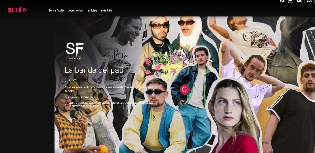 A mi el que realment em preocupa són 2 coses:

- El pobre <a href="/lluciaferrer/">Llucià Ferrer</a> fent veure que li molava la playlist

- Que la <a href="/rosalia/">R O S A L Í A</a> no vegi <a href="/som3cat/">3Cat</a> 

ccma.cat/3cat/la-banda-…

Bueno, no, mentida.

La segona tant me fa XD