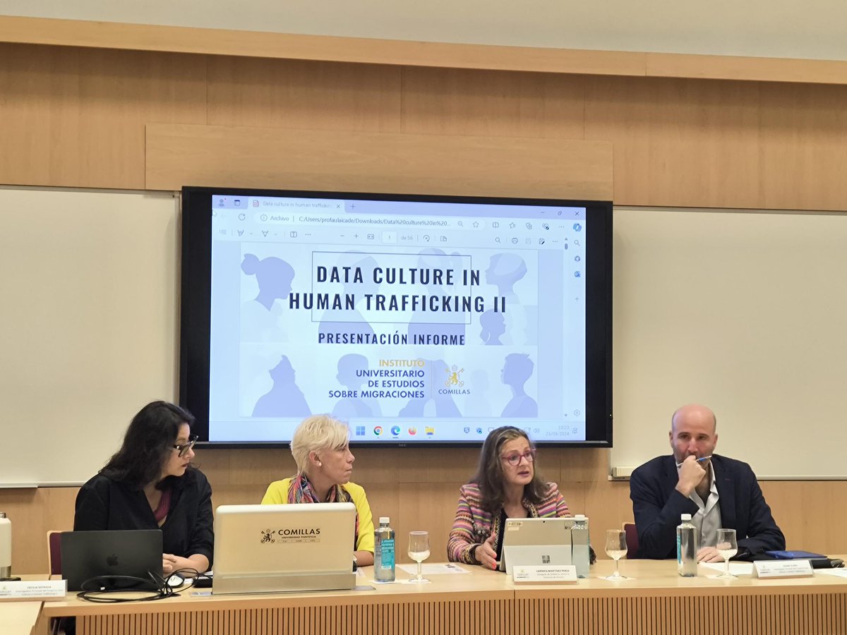 Hoy acompañamos al <a href="/Comillas_iuem/">Comillas_IUEM</a> en la presentación del informe 'Data Culture in Human Trafficking II' donde se aborda la importancia de la cultura de datos en la lucha contra la trata de seres humanos y busca esclarecer la magnitud de la cifra oculta de víctimas en España.