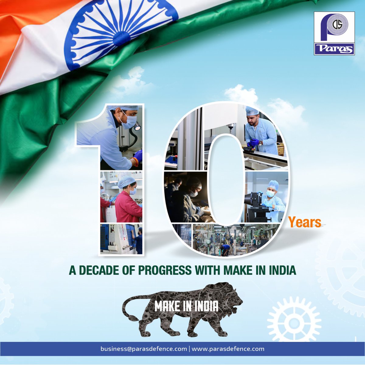 Celebrating 10 years of Make In India! We have thrived, innovating in the defence and space sectors. Proud to contribute to a self-reliant India. Here's to more progress and pride! #MakeInIndia #Defence #Space #10YearsOfMakeInIndia