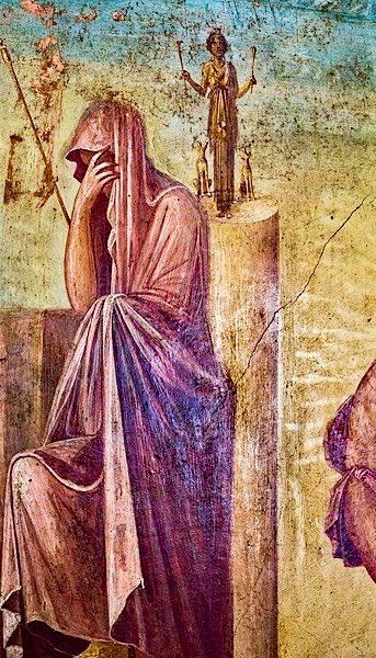 The prayers, the mute appeal to her hard sire, 
Her youth, her virgin beauty, 
Naught heeded they, the chiefs for war on fire. 
 
~ Aeschylus

#WyrdWednesday 

Sacrifice of Iphigenia - Pompeii