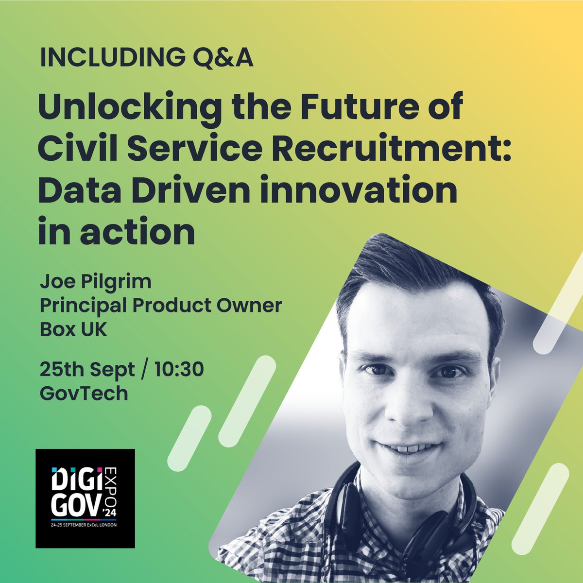 We're ready for the second day of the DigiGov Expo! Don't miss Joe Pilgrim talk on the Gov Tech stage at 10:30AM today! Joe's talk will cover 'Data Driven Innovation in action', and how it's powering the change in digital public services.

#publicsector #publicdigitalservices