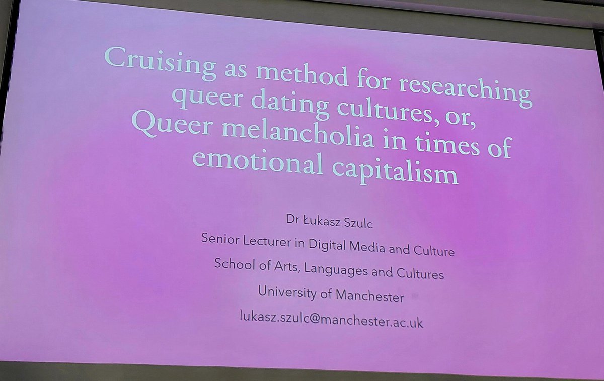 DrAnnaZsubori's tweet image. The amazing @LukaszSzulc&apos;s talk on queer melancholia 
@FDVLjubljana #ECREA2024 #ECC10
