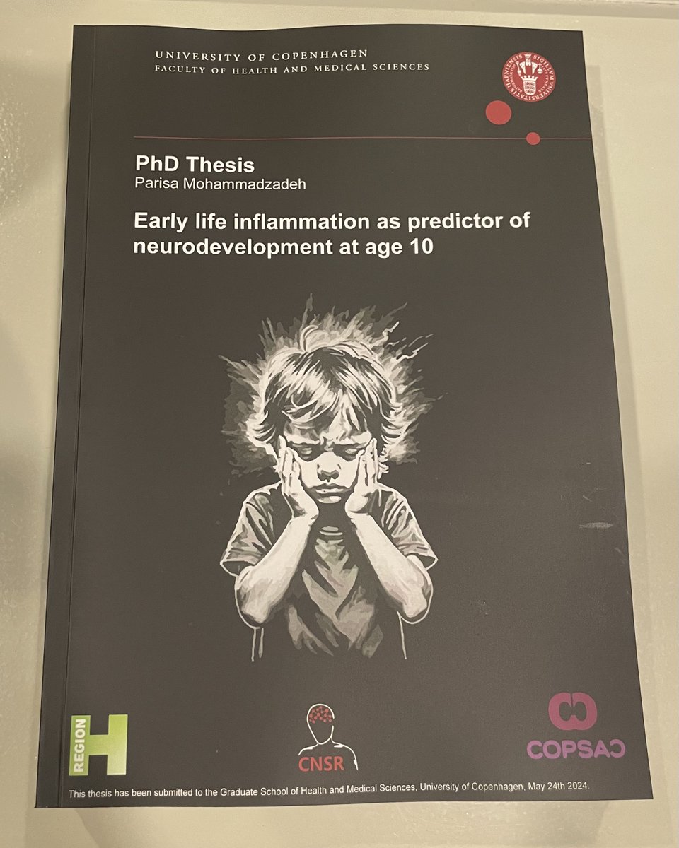 Center for Neuropsychiatric Schizophrenia Research (@cnsr_cph) on Twitter photo Congratulations to Parisa Mohammadzadeh for succesfully defending her PhD titled "𝗘𝗮𝗿𝗹𝘆 𝗟𝗶𝗳𝗲 𝗜𝗻𝗳𝗹𝗮𝗺𝗺𝗮𝘁𝗶𝗼𝗻 𝗮𝘀 𝗮 𝗣𝗿𝗲𝗱𝗶𝗰𝘁𝗼𝗿 𝗼𝗳 𝗡𝗲𝘂𝗿𝗼𝗱𝗲𝘃𝗲𝗹𝗼𝗽𝗺𝗲𝗻𝘁 𝗮𝘁 𝗔𝗴𝗲 𝟭𝟬". The PhD was part of the COPSYCH study 🌞
Funding: <a href="/lundbeckfonden/">Lundbeckfonden</a> Congratulations to Parisa Mohammadzadeh for succesfully defending her PhD titled "𝗘𝗮𝗿𝗹𝘆 𝗟𝗶𝗳𝗲 𝗜𝗻𝗳𝗹𝗮𝗺𝗺𝗮𝘁𝗶𝗼𝗻 𝗮𝘀 𝗮 𝗣𝗿𝗲𝗱𝗶𝗰𝘁𝗼𝗿 𝗼𝗳 𝗡𝗲𝘂𝗿𝗼𝗱𝗲𝘃𝗲𝗹𝗼𝗽𝗺𝗲𝗻𝘁 𝗮𝘁 𝗔𝗴𝗲 𝟭𝟬". The PhD was part of the COPSYCH study 🌞
Funding: <a href="/lundbeckfonden/">Lundbeckfonden</a>