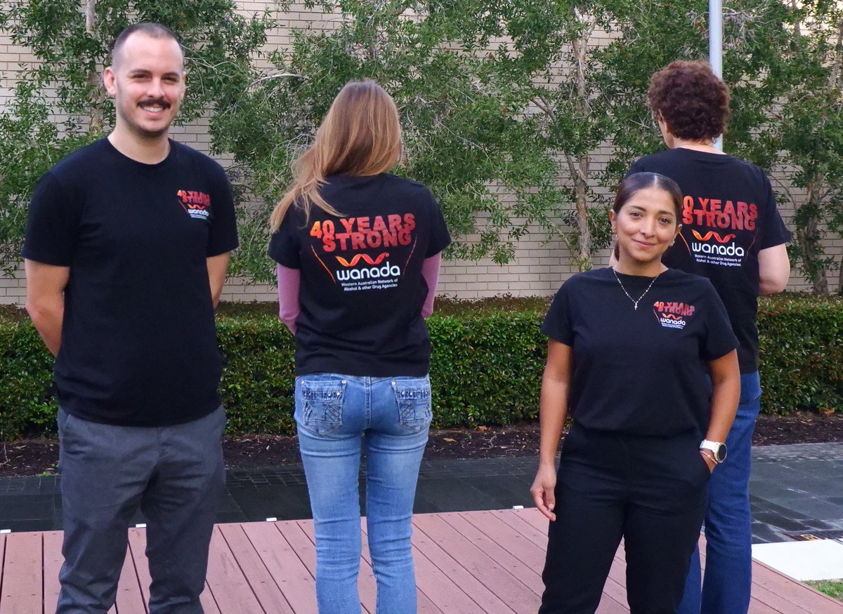 We're showing our support for WANADA and the work of WA’s alcohol and other drug sector by proudly wearing our 40 Years Strong t-shirts. You can too, with any proceeds going towards upcoming WANADA events.
events.humanitix.com/copy-of-wanada…