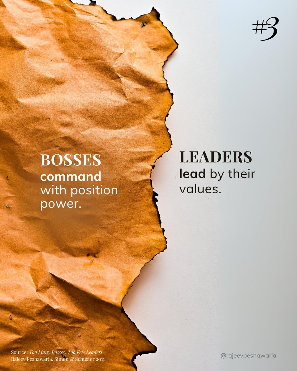 Rajeev Peshawaria (@rajeevpeshawria) on Twitter photo Do you work for a boss or a leader?
#RajeevPeshawaria #leadershipenergy #leadership #leadershipskills #leadershipdevelopment #boss Do you work for a boss or a leader?
#RajeevPeshawaria #leadershipenergy #leadership #leadershipskills #leadershipdevelopment #boss