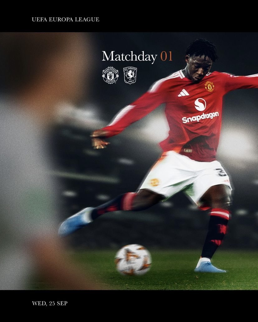 TaughmonaghMUSC's tweet photo. It’s Matchday, our #UEL campaign starts tonight under the lights 💫

🏆 UEFA Europa League
🏟 Old Trafford
⏰ 20:00 BST
🆚 FC Twente

COME ON UNITED!! 🔴⚪️⚫️

#MUFC #UEL #ManUtd #GGMU #OldTrafford #UEL #TaughmonaghMUSC ❤️🤍🖤🇾🇪 https://t.co/HnZijlwxRn