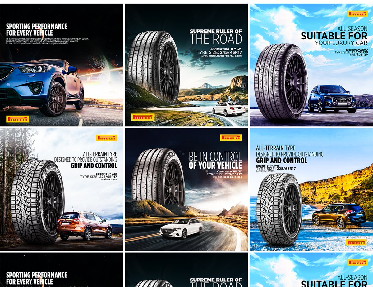 Hello, Design People! This is my New Social media ads design for Pirelli Bangladesh feel free to comment &amp; feedback with your opinion  

Behance Link; behance.net/gallery/208730…  

#design #comment #template #banner #post #instagram #graphic #brand #marketing #tyre #facebook #ads